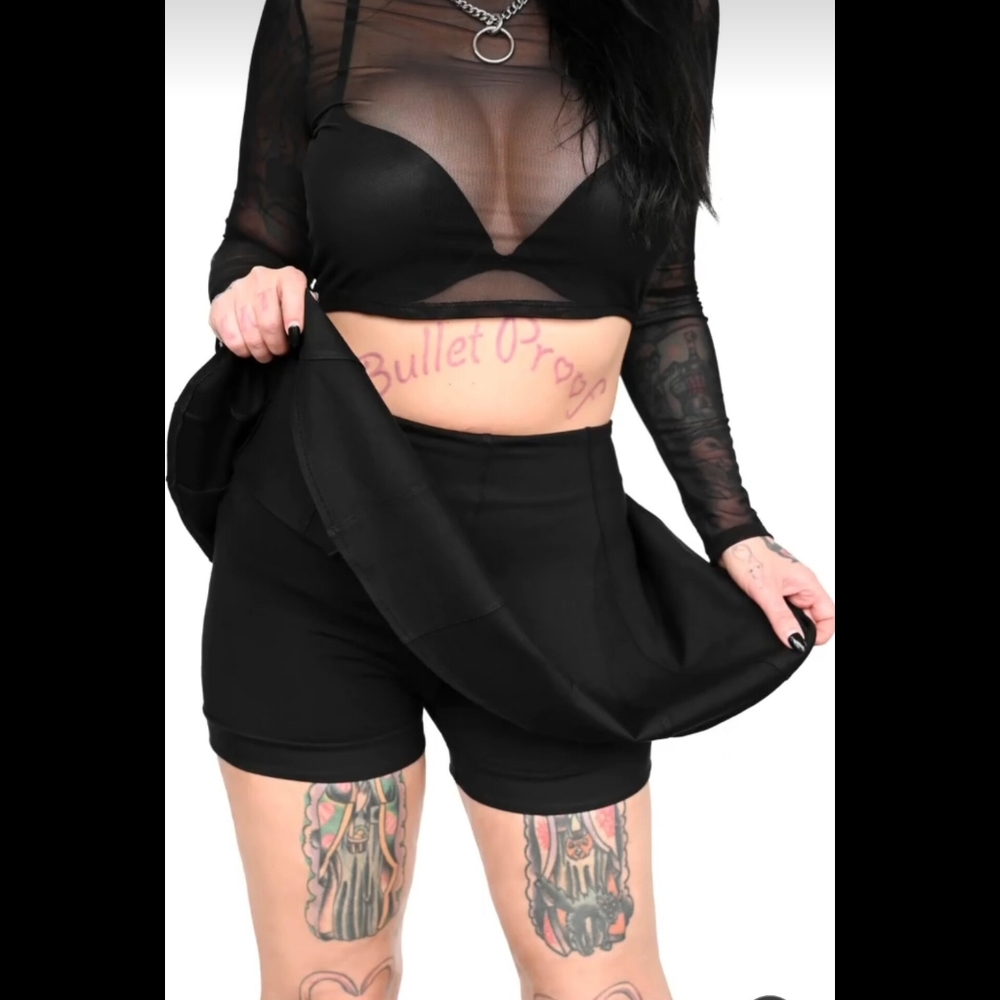Foxblood mini tennis skirt with Built in Shorts 2x